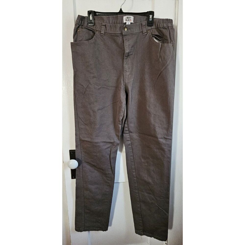 LIBERTY BLUES TALL 38/40 waist inseam 34" grey DENIM RELAXED FIT jeans